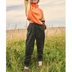 Lucy & Yak Billie Corduroy Trousers, Dark Olive, size S